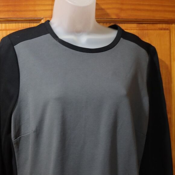 Banana Republic Gray and Black Midi Dress 14 Business Casual Carrer - Picture 2 of 11